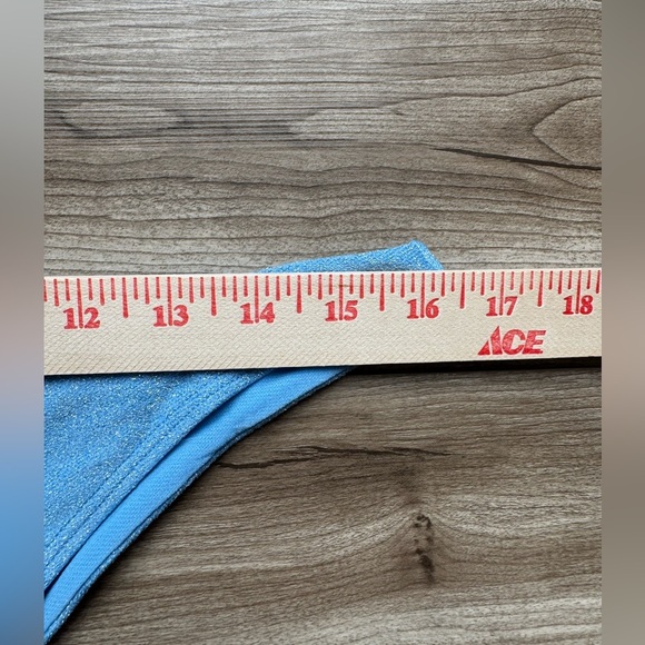 RSQ Skimpy Lurex Bikini Bottoms Size XL in Light Blue New - Picture 6 of 8